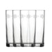 Engraved Stars Set of 4 Patterned Hiball 12oz Glasses - The Gift Cabin UK