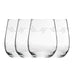 Engraved Leaves Pattern Set of 4 Gaia Stemless Wine 12oz Glasses - The Gift Cabin UK