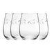 Engraved Horse Pattern Set of 4 Gaia Stemless Wine 12oz Glasses - The Gift Cabin UK