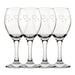 Engraved Hearts Pattern Pure Wine Set of 4 11oz Glasses - The Gift Cabin UK