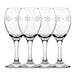 Engraved Stars Pattern Pure Wine Set of 4 11oz Glasses - The Gift Cabin UK