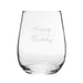 Happy 18th Birthday Modern Design - Engraved Novelty Stemless Wine Gin Tumbler - The Gift Cabin UK