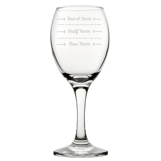 Teacher Terms - Engraved Novelty Wine Glass - The Gift Cabin UK