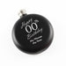 Engraved 5oz Round Black Hip Flask Happy Custom Number Birthday - The Gift Cabin UK