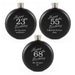 Engraved 5oz Round Black Hip Flask Happy Custom Number Birthday - The Gift Cabin UK