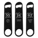 Engraved Large Black Steel Bar Blade Bottle Opener Happy Custom Number Birthday - The Gift Cabin UK