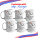 Wedding Mug Set, Any Message, Wedding Rings, 11oz/312ml Mugs - The Gift Cabin UK