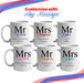 Mr and Mrs Mug Set, Classic Font Design, Ceramic 11oz/312ml Mugs - The Gift Cabin UK