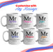 Mr and Mr Mug Set, Classic Font Design, Ceramic 11oz/312ml Mugs - The Gift Cabin UK