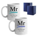 Mr and Mr Mug Set, Classic Font Design, Ceramic 11oz/312ml Mugs - The Gift Cabin UK