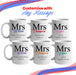 Mrs and Mrs Mug Set, Classic Font Design, Ceramic 11oz/312ml Mugs - The Gift Cabin UK