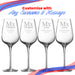 Engraved Gender Neutral Wedding Glasses, Mx and Mx, 15oz Classic Font - The Gift Cabin UK