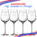 Engraved Mrs and Mrs Sublym Wine Glasses, 15.8oz/450ml, Elegant Font - The Gift Cabin UK