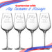 Engraved Gender Neutral Wedding Glasses, Mx and Mx, 15.8oz/450ml, Elegant Font - The Gift Cabin UK