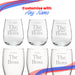 Engraved His and Hers Beer and Stemless Wine Set, The Actual Boss - The Gift Cabin UK