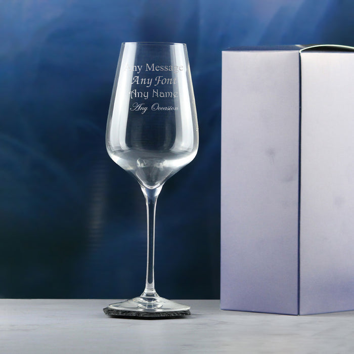 Engraved Crystal Wine Glass, Sublym Large 550ml Glass, Gift Boxed - The Gift Cabin UK