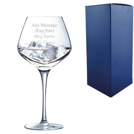 Engraved Crystal Gin Glass, Sublym 600ml Glass, Gift Boxed - The Gift Cabin UK