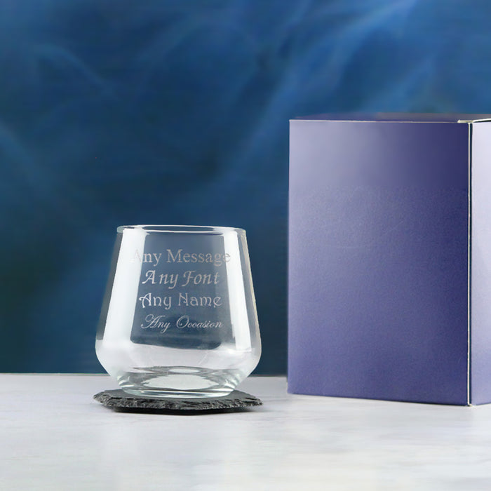 Engraved Whisky Glass, Allegra 340ml Tumbler, Gift Boxed - The Gift Cabin UK