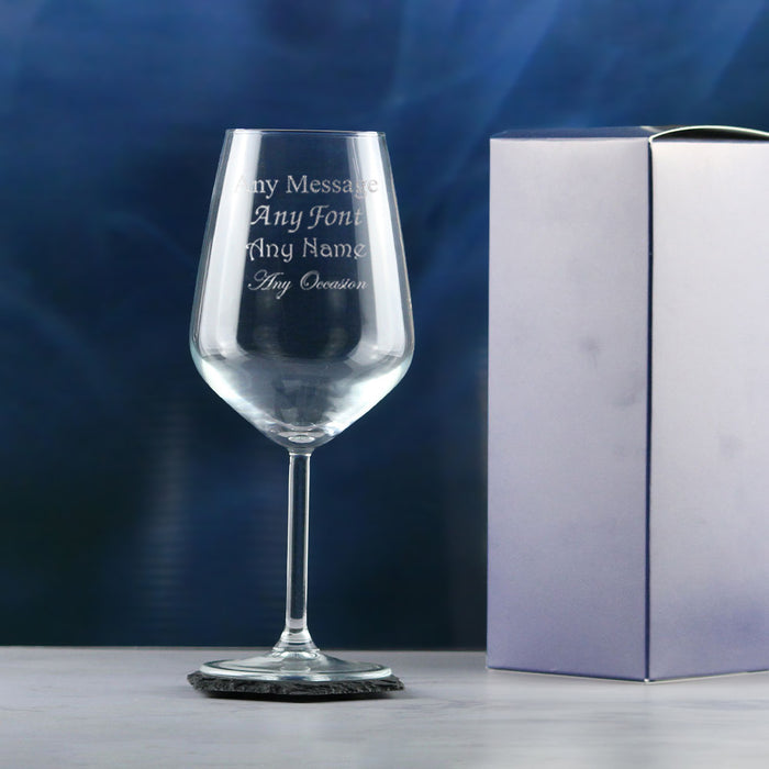 Engraved Red Wine Glass, Allegra 490ml Glass, Gift Boxed - The Gift Cabin UK