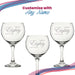 Engraved 80th Birthday Cubata Gin Glass, Years Young Curly Font - The Gift Cabin UK