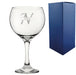 Engraved Cubata Gin Glass, Initial and Name, Italic Font - The Gift Cabin UK