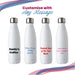 Printed White Thermal Bottle, Any Message, Stainless Steel 500ml/17oz - The Gift Cabin UK