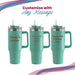 Engraved Extra Large Teal Travel Cup 40oz/1135ml, Any Message - The Gift Cabin UK