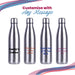 Printed Silver Thermal Bottle, Any Message, Stainless Steel 500ml/17oz - The Gift Cabin UK