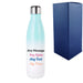 Printed Blue Gradient Thermal Bottle, Any Message, Stainless Steel 500ml/17oz - The Gift Cabin UK