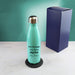 Printed Teal Thermal Bottle, Any Message, Stainless Steel 500ml/17oz - The Gift Cabin UK