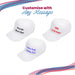 Printed White Baseball Cap, Any Message, Any Colour, Adjustable Size - The Gift Cabin UK