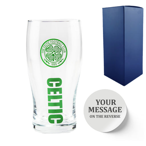 Engraved Celtic 20oz Tulip Pint Glass, Gift Boxed - The Gift Cabin UK