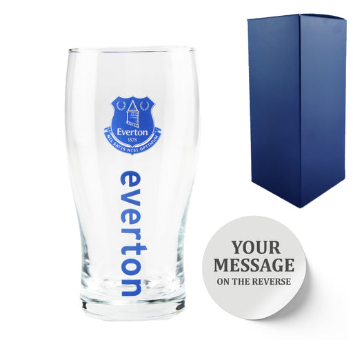 Engraved Everton 20oz Tulip Pint Glass, Gift Boxed - The Gift Cabin UK