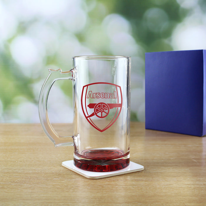 Engraved Official Arsenal 20oz Beer Mug, Gift Boxed - The Gift Cabin UK