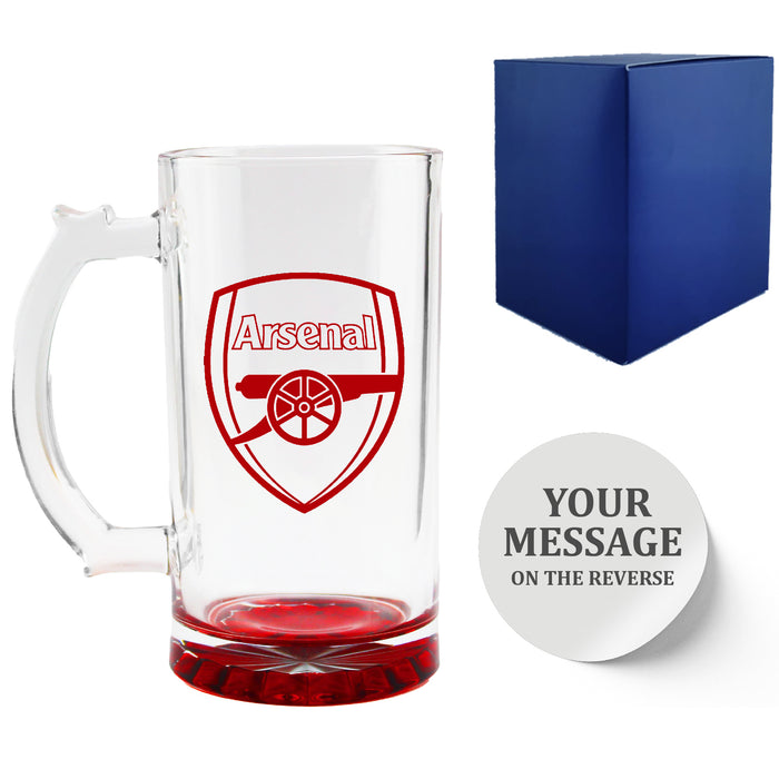 Engraved Official Arsenal 20oz Beer Mug, Gift Boxed - The Gift Cabin UK