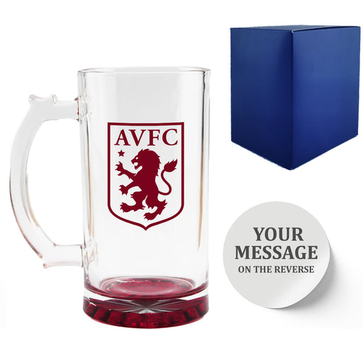 Engraved Official Aston Villa 20oz Beer Mug, Gift Boxed - The Gift Cabin UK