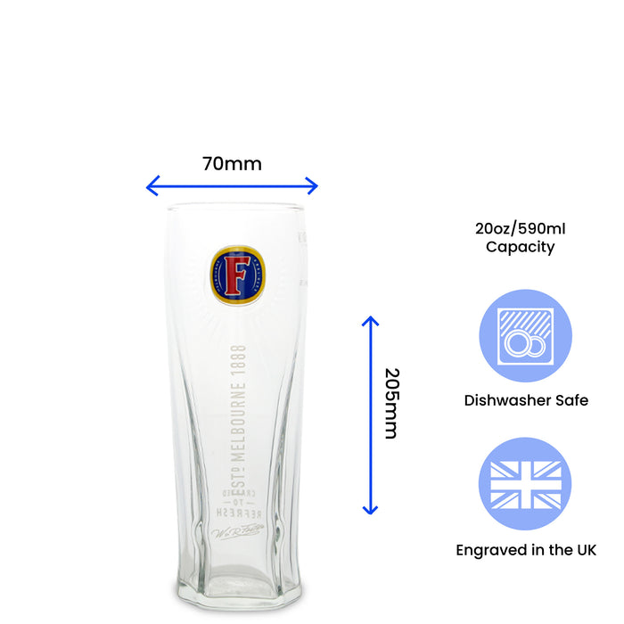 Engraved Fosters Pint Glass - The Gift Cabin UK