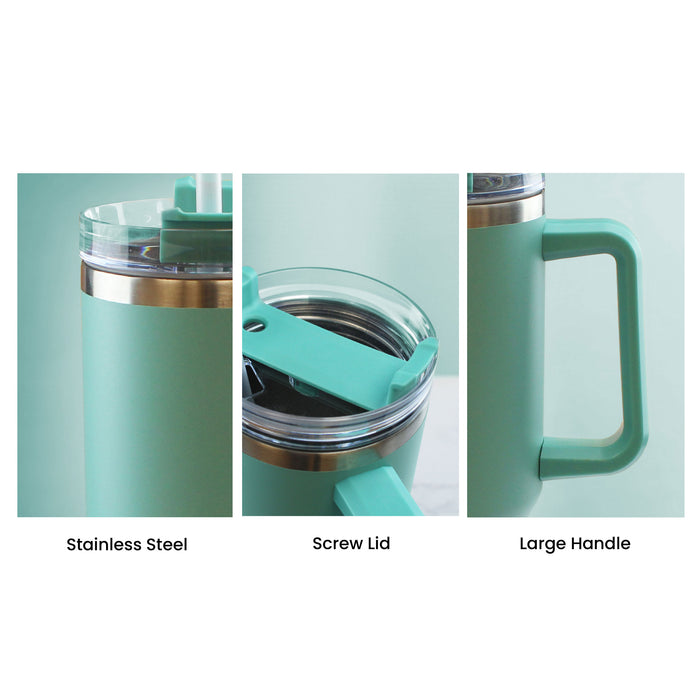 Engraved Extra Large Teal Travel Cup 40oz/1135ml, Any Message - The Gift Cabin UK