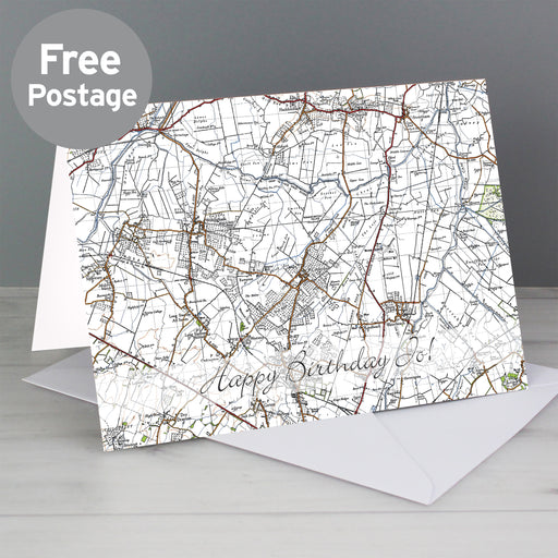 Personalised 1945 - 1948 New Popular Map Card - The Gift Cabin UK