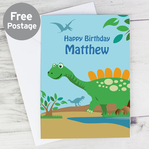 Personalised Dinosaur Card - The Gift Cabin UK