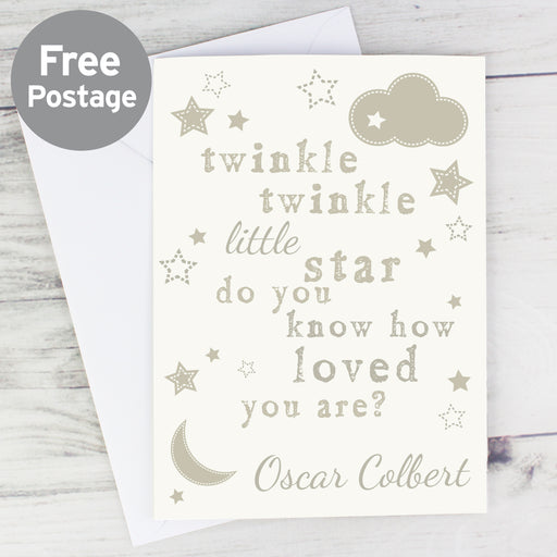 Personalised Twinkle Twinkle Card - The Gift Cabin UK