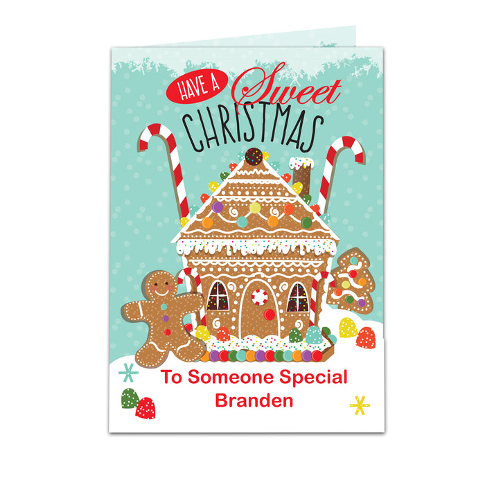 Personalised Gingerbread House Card - The Gift Cabin UK