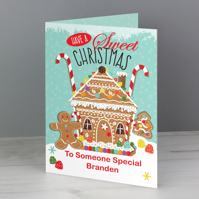 Personalised Gingerbread House Card - The Gift Cabin UK