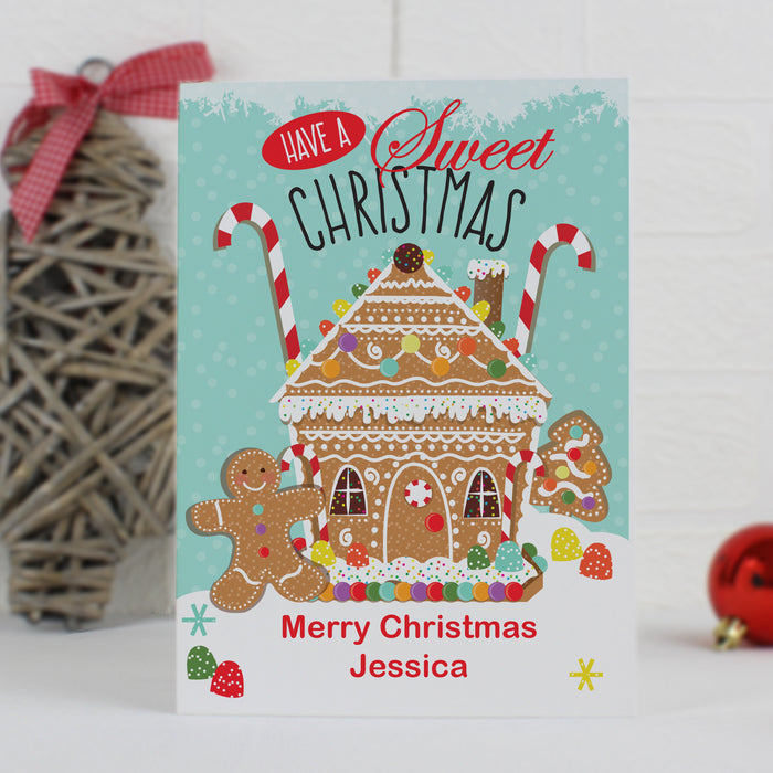 Personalised Gingerbread House Card - The Gift Cabin UK