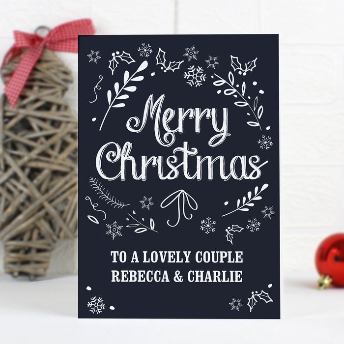 Personalised Christmas Frost Card - The Gift Cabin UK