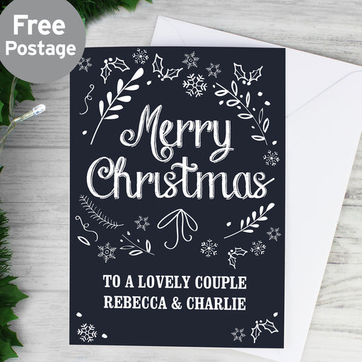 Personalised Christmas Frost Card - The Gift Cabin UK