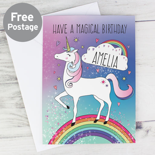 Personalised Unicorn Card - The Gift Cabin UK