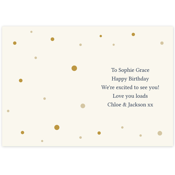 Personalised Gold Champagne Flutes Card - The Gift Cabin UK