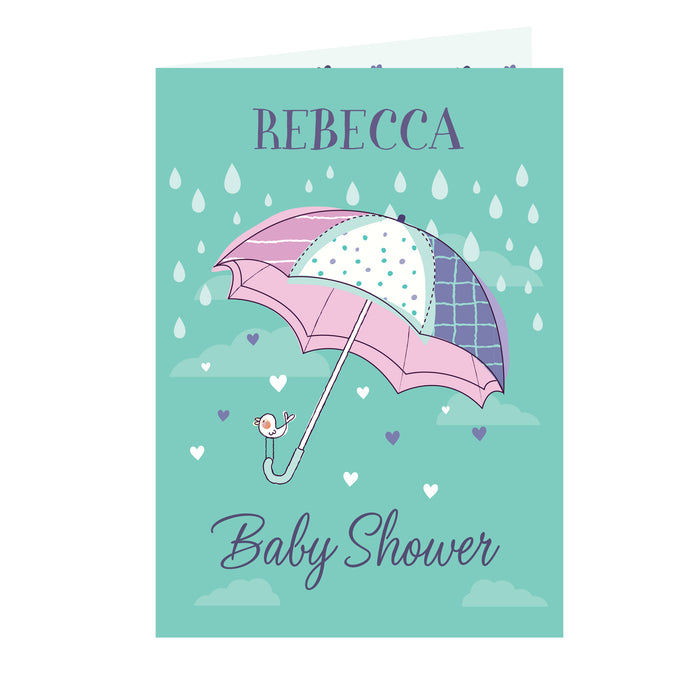 Personalised Baby Shower Umbrella Card - The Gift Cabin UK