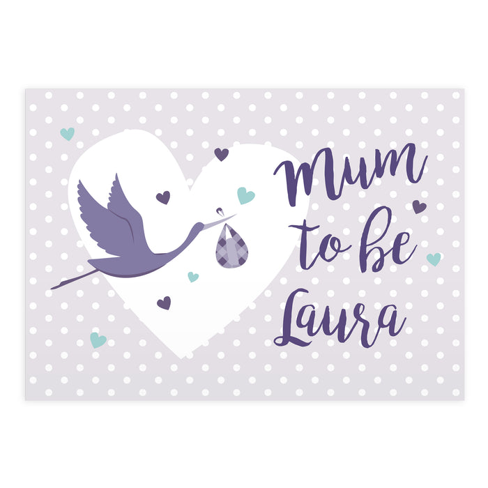 Personalised Mum to Be Stork Card - The Gift Cabin UK